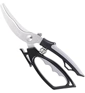 Cluren Kitchen Shears & Scissors Heavy Duty with Self-Standing Base | Cuts Poultry, Meat, Food | ...
