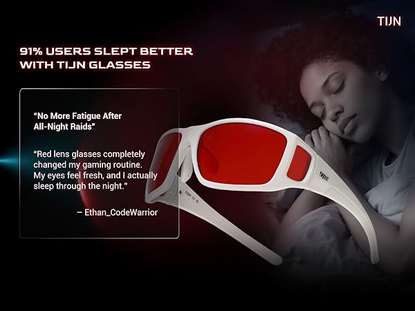 TIJN Sonia Red Blue Light Glasses Gaming Eyeglasses