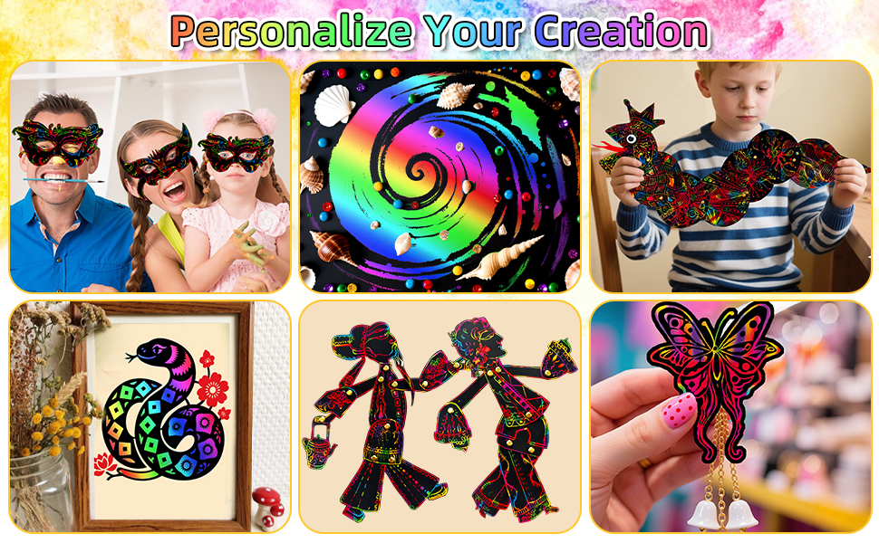 Creative upcycling projects using completed scratch art