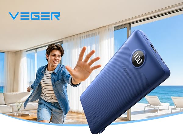 portable charger with built in cable