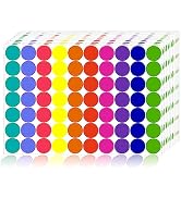 2800 PCS Colored Dot Stickers Round Color Coding Labels Circle Dots Labels Stickers Polka Circle ...