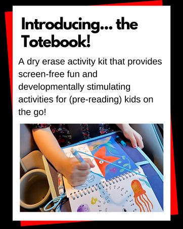 totebook dry erase activity kit screen free entertainment traveling parents mom dad create art draw