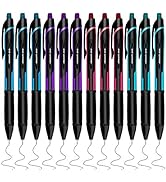 MyLifeUNIT Gel Pens, Black Fine Point Gel Pen for Super Smooth Writing, 0.5mm Retractable Pens wi...