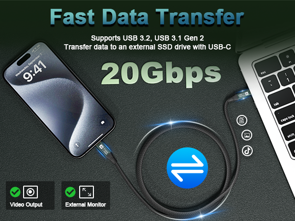 USB C to USB C Monitor Cable