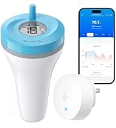 GoveeLife Smart Wireless Pool Thermometer P2 with WiFi Gateway, Easy Read Floating Digital Water ...