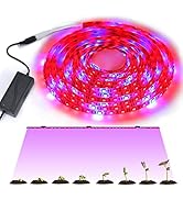 Grow Light Strip, Auplf Plant Grow Light 16.4ft Waterproof Red Blue Plant Light with Fixed Ropes ...