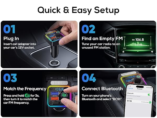 Bluetooth 5.3 FM Transmitter for Car