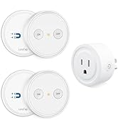LoraTap Mini Remote Control Outlet Plug Adapter with 2 Remotes, 656ft Range Wireless Light Switch...