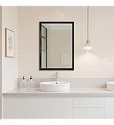 Ruomeng Rectangular Wall Mirror 24"x36" for Bathroom, Bedroom, Entryway, Living Room, Black