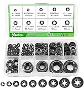 Ruipaba 265PCS(9 Size) Push Nuts Internal Tooth Starlock Washers Push On Locking Washers Speed Cl...