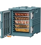 CAMMOO Blue 82QT Non-Electric Hot Box Food Warmer with Wheels, 304 Stainless Steel Latch, Insulat...