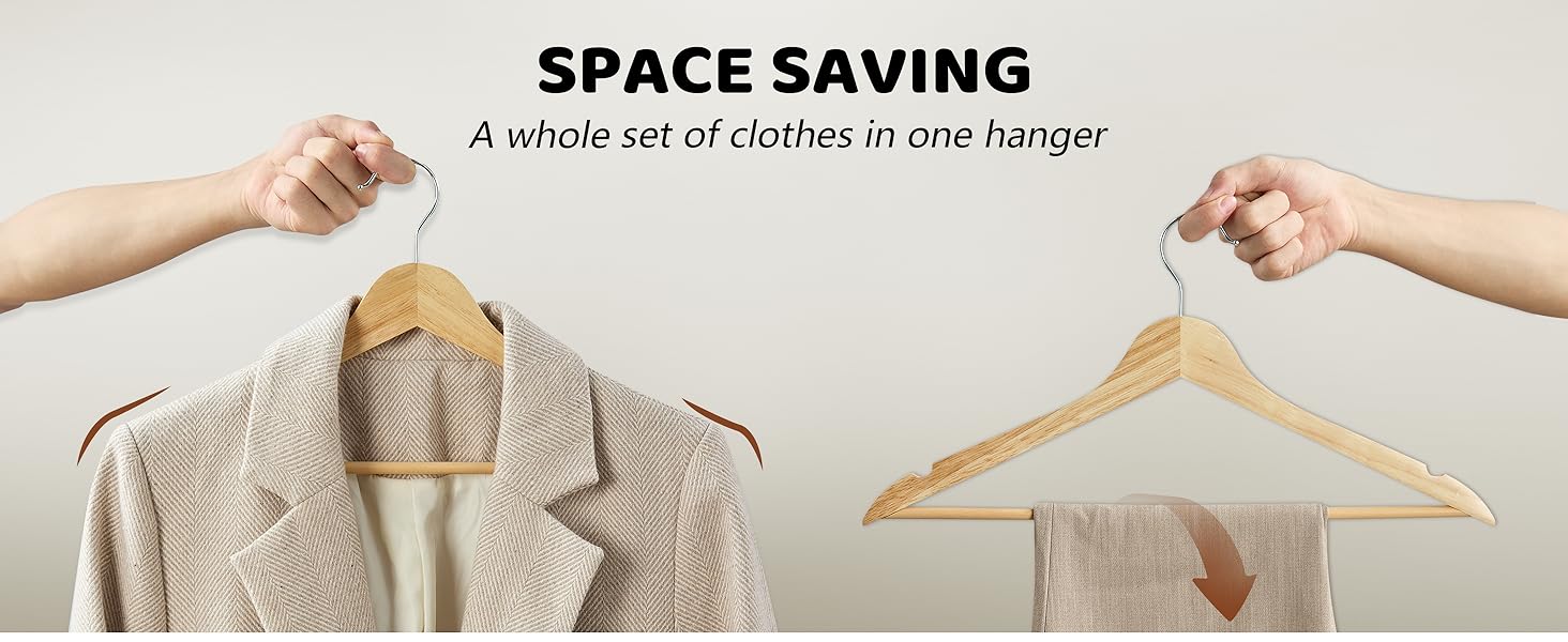 wooden hangers 20 pack