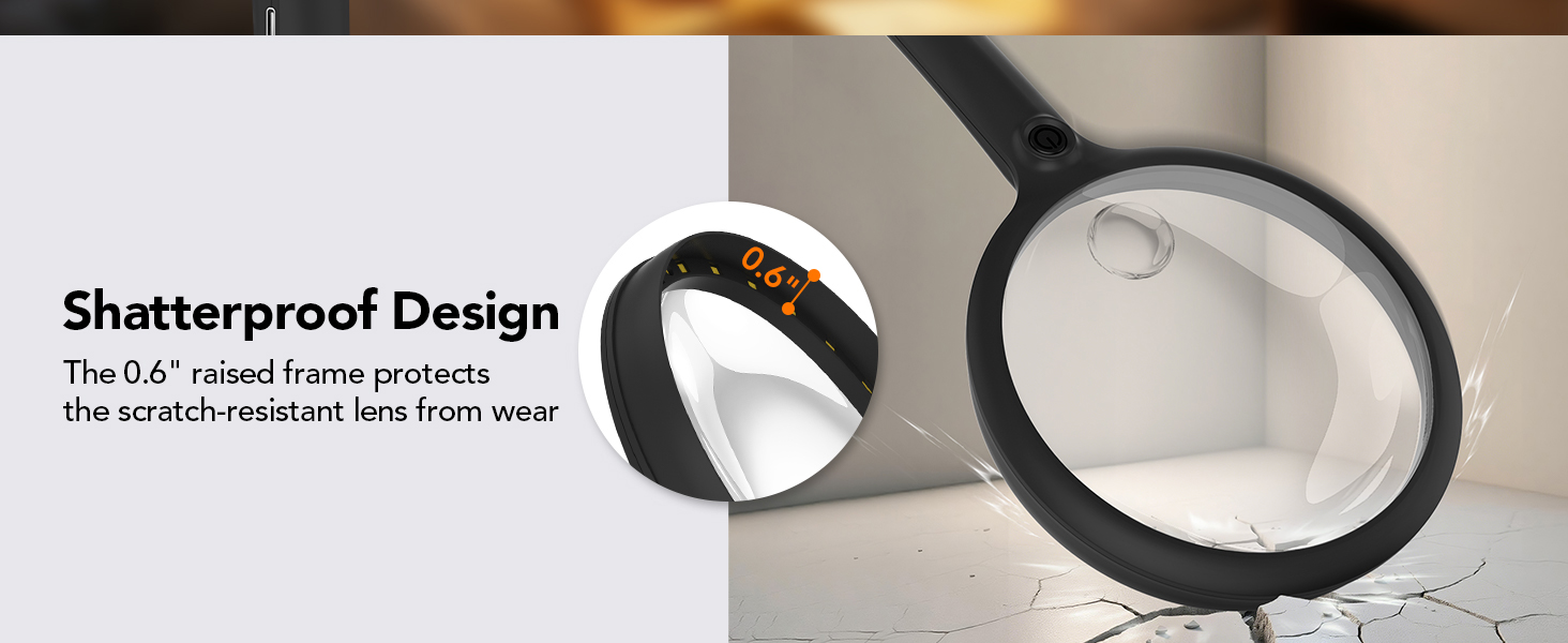 handheld magnifying glass with light