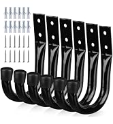 Heavy Duty Garage Storage Hooks, 6-piece Bike Hooks for Garage Wall, Utility Garage Hooks, Wall M...