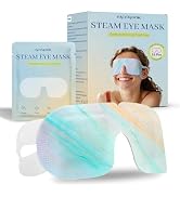 16 Packs Self Heating Steam Eye Masks: Disposable Moist Warm Compress for Dry Eyes, Digital Eye S...