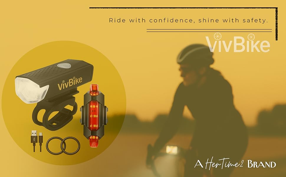 front rear bike lights set safety bike headlight tail light night riding bicycle lights cycling kit