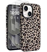 J.west Compatible with iPhone 15 Plus Case 6.7 inch with 2 Pack Tempered Glass Screen Protectors ...