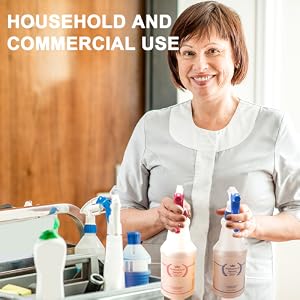 Plastic Spray Bottles 24 Oz Bealee for Cleaning Solutions