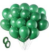 Green Balloons Green Birthday Decorations 100 Pack 12 inch Round Party Balloons for Dark Green Th...