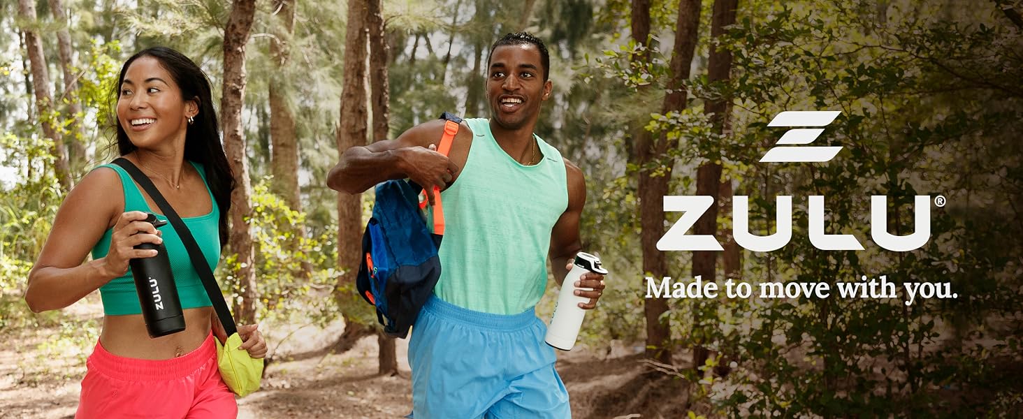 ZULU Ace stainless steel insulated water bottle with removable base for easy cleaning