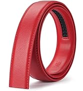 TECKE Men's Leather Belt Replacement Strap 1 3/8" Wide Fit 40mm Clasp