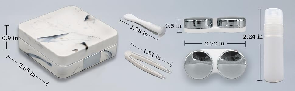 contact lens case silver