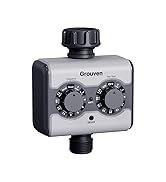 Grouven Sprinkler Timer with Brass Inlet Ball Valve Water Timer No Water Pressure Required for Ga...