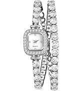 Avaner Women's Square Wrist Watches: Ladies Elegant Multilayer Rhinestones Wrap Strap Analog Quar...