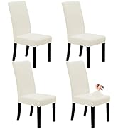 Easy-Going Dining Chair Covers Stretch Dining Room Chair Covers Set of 4, Parsons Chair Slipcover...