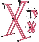 5 CORE Piano Keyboard Stand Double X Heavy Duty 7 Adjustable Height Digital Electric Synthesizer ...