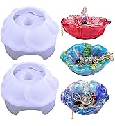 Actvty Ring Holder Resin Mold, 2Pcs Rose Ring Dish Silicone Molds for Epoxy Resin, Silicone Resin...