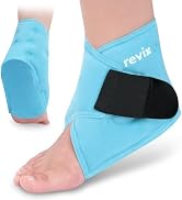 REVIX Ankle Ice Pack Wrap – Reusable Gel Cold Compression for Foot Discomfort, Ice Wrap for Feet ...