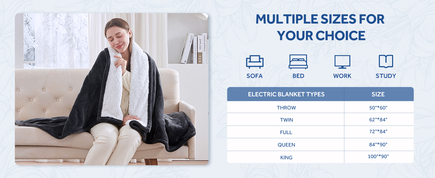 electric blanket throw