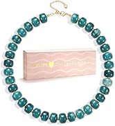 POPLOPP Chunky Beaded Necklaces for Women Boho Large Bead Choker Necklace Fashion Trendy Summer B...