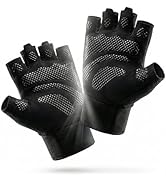 sunnex Weight Lifting Gloves with Extended Wrist Support - High-Grip Silicone Padded Gym Gloves f...