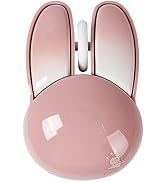 GUGUELEC Wireless Mouse, Cute Bunny Bluetooth Dual-modes, Pink, Unisex