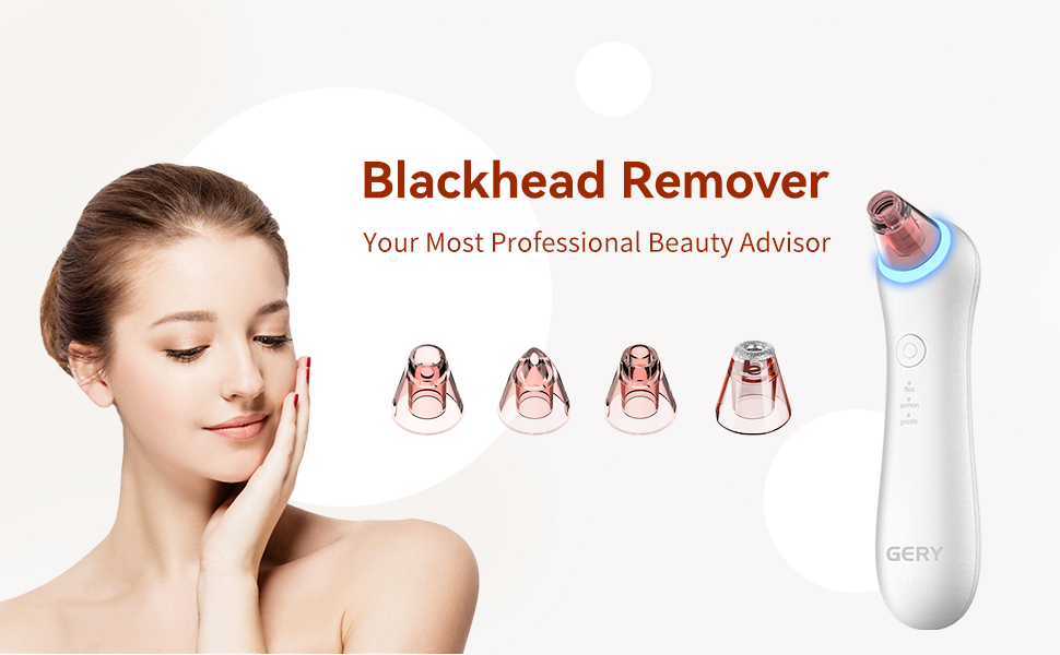 The blackhead remover device can suck out stubborn blackheads, acne, clean pores