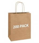 200 medium paper bags brown