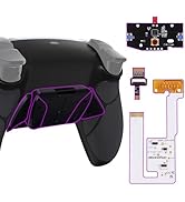 eXtremeRate Black Rubberized Grip Programable RISE4 V3 Remap Kit for PS5 Controller BDM-030 040 0...
