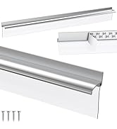 BSFRNF 30" Chrome Framed Shower Door Replacement Bottom Deflector, Applied Mounting Tape and Screws