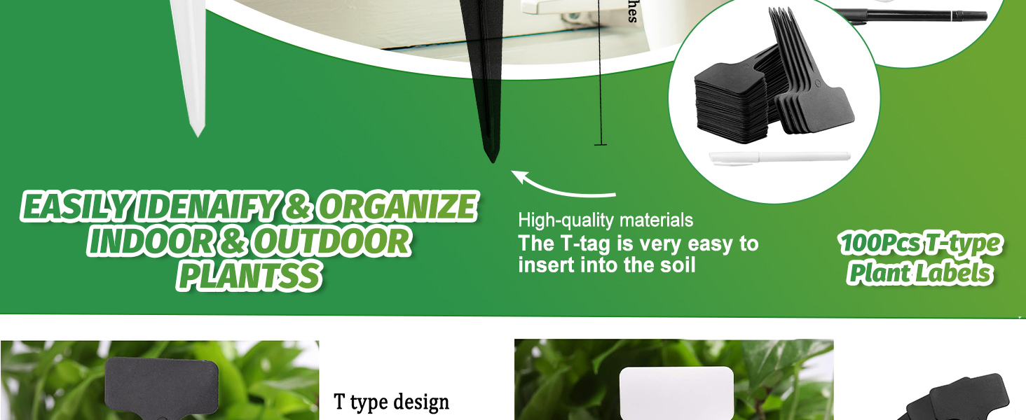 100 Pcs Plastic Plant Labels