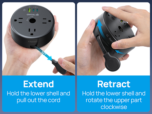 how to extend or retract the cord?