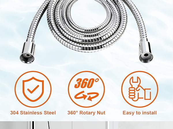 BBLIFE Metal Handheld Shower Head Shower Hose