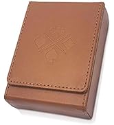 Luck Lab Single Deck Leather Playing Card Case/Holder - Fits Poker and Bridge size cards (Brown)