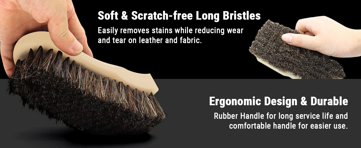 leather brush horse hair brush leather cleaning brush leather brush car detailing car seat brush