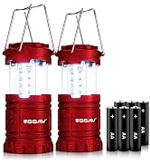 SSAV LED Camping Lantern, Emergency Lanterns for Power Outages & Hurricane Preparedness, Collapsi...