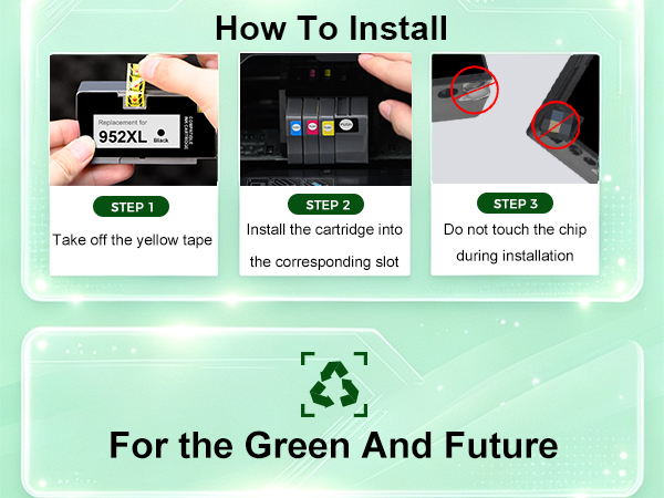 952XL INK cartridges Fade-resistant, crisp print quality