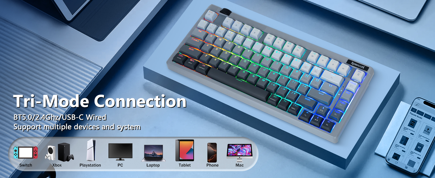 Tri-mode keyboard