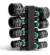 HitScrews Impact Metric Nut Driver Set, 8-Piece (6–13mm), N52 Strong Magnetic Hex Socket Bits, Ta...