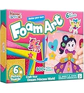 Klever Kits Foam Art Kit for Kids, EVA Foam Stickers with 6 Art Board and 800+ Stickers, DIY Arts...